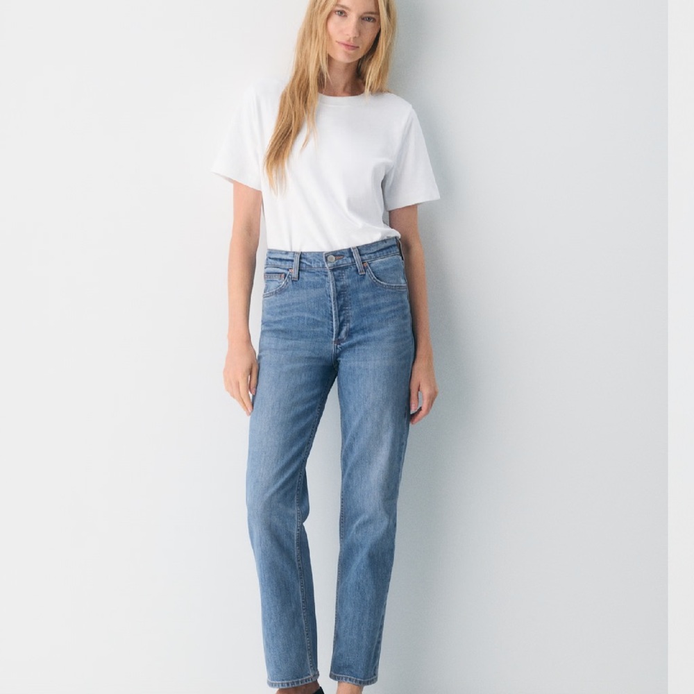 Denim Forum(Aritzia) Light Blue Straight Leg Jeans